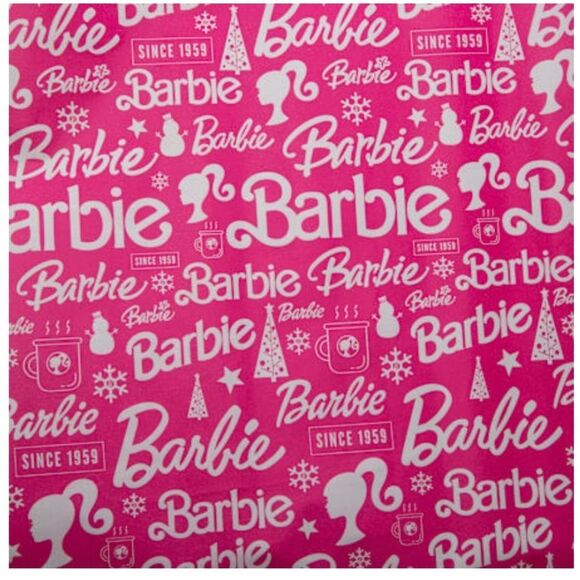 Barbie Logo Christmas Wrapping Paper- 2 Rolls - Picture 6 of 8